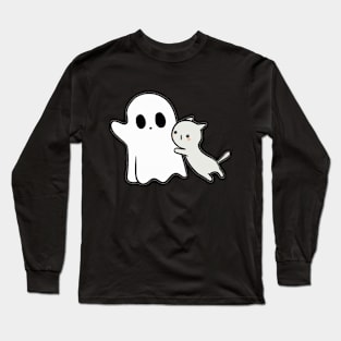 Ghostie and cat Long Sleeve T-Shirt